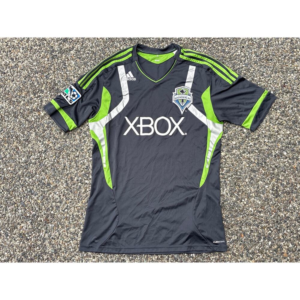 2010 Adidas Seattle Sounders Joneszee 2 Xbox grey green Jersey soccer MLS Patch